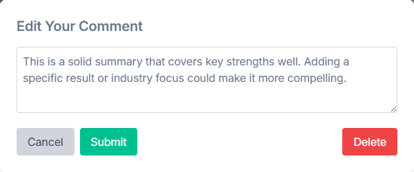 Receive Direct Comments